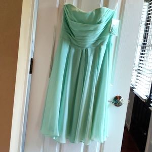 Mint strapless dress